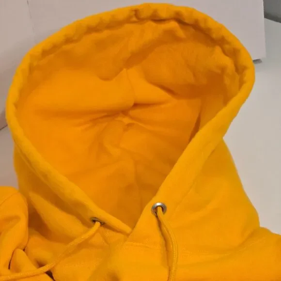 Champion Reverse Weave Hoodie C Gold Yellow Unisex Pullover Sweatshirt Large - Picture 11 of 12